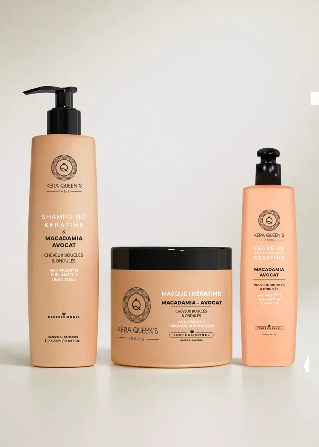 Kera Queen's Rituel Macadamia kit trio cheveux bouclés