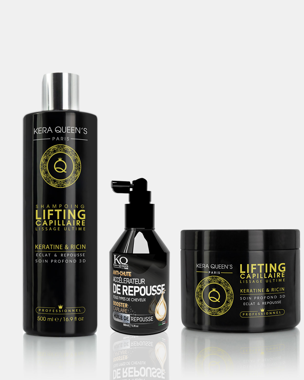 Kera Queen's Lifting Kératine Intense coffret ricin + booster