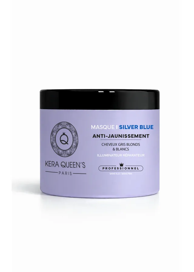 Kera Queen's Rituel Silver Blue masque 500ml cheveux blonds
