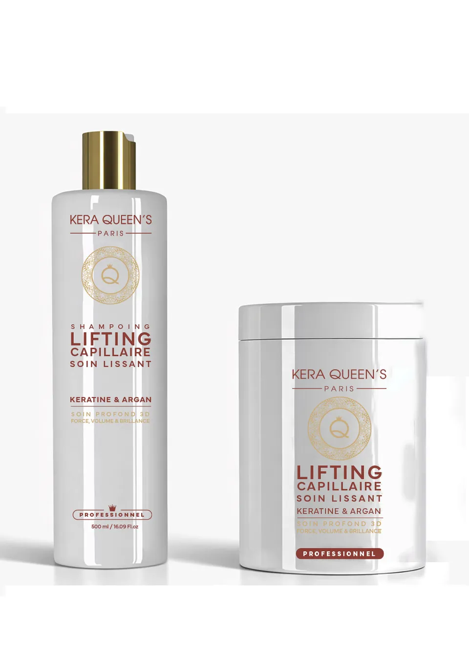 Kera Queen's Lifting Argan Kit Duo 1000 Cheveux Abîmés