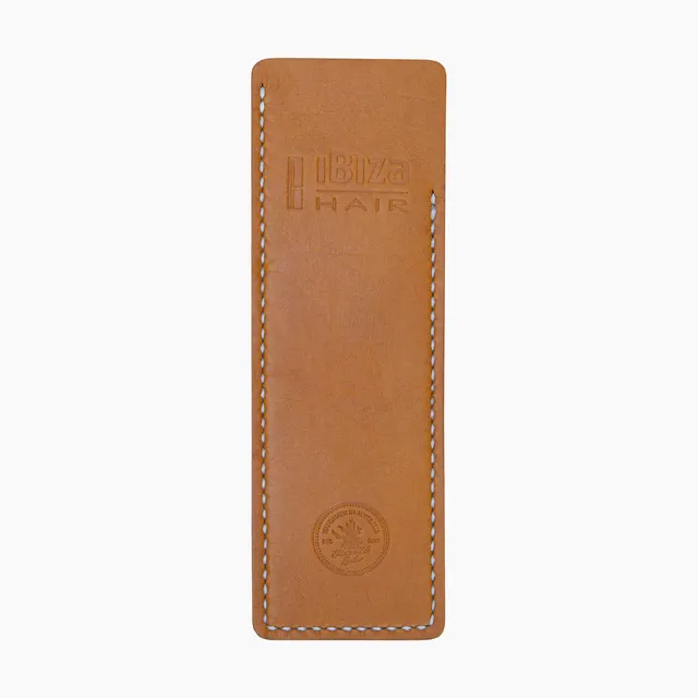 Ibiza Hair Combs étui peigne cuir beige clair