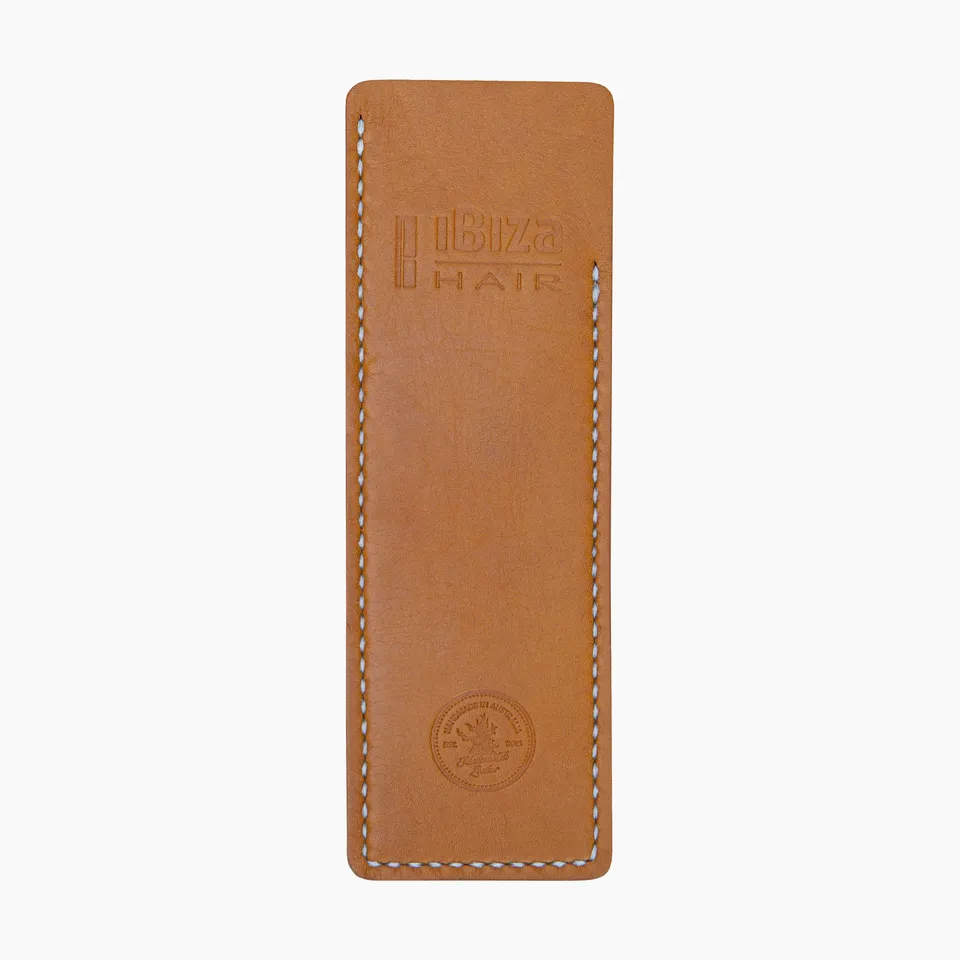 Ibiza Hair Combs étui peigne cuir beige clair
