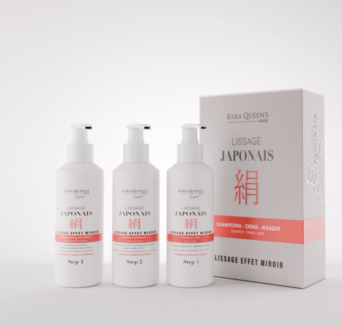 Kera Queen's Lissage Japonais Kit 3x150ml Effet Miroir
