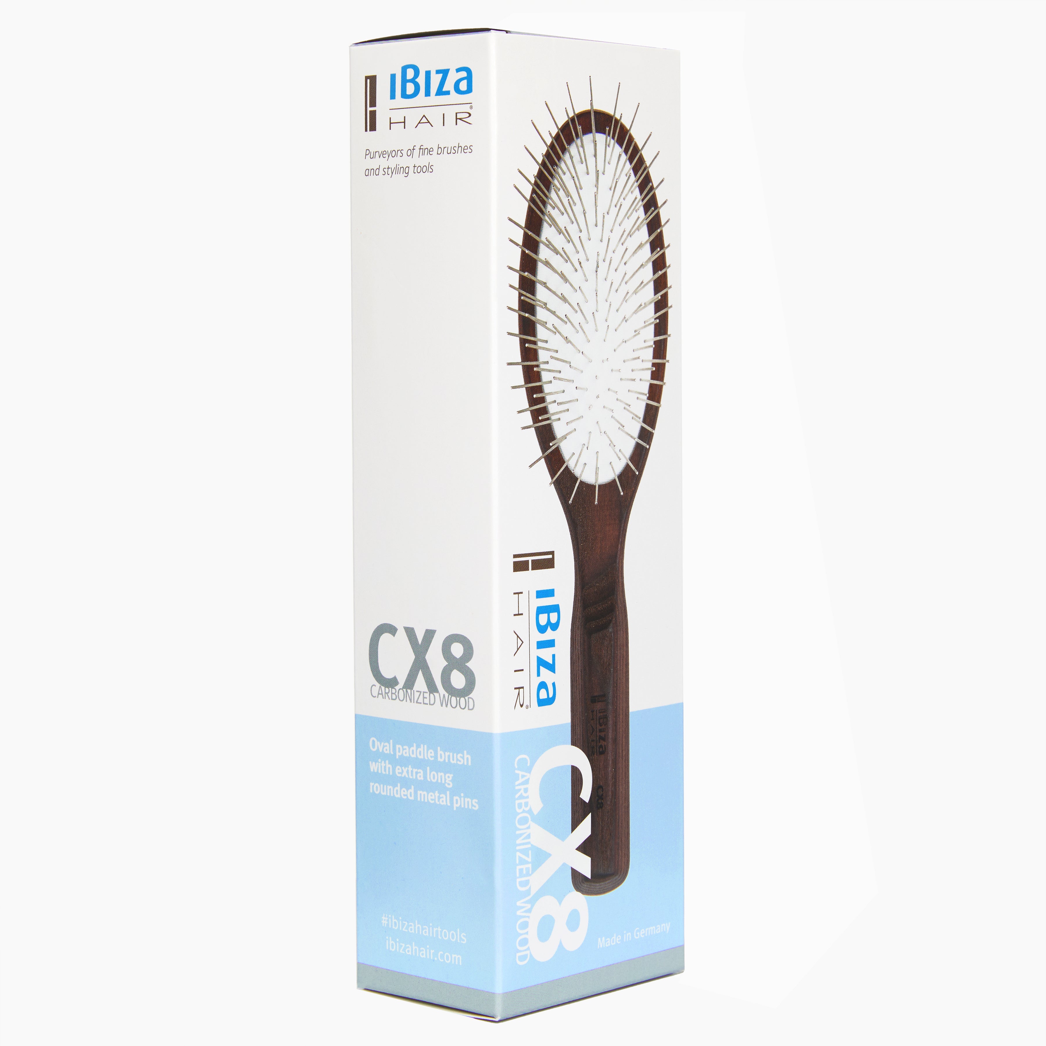 Ibiza Hair CX Series CX8 brosse paddle ovale picots métal