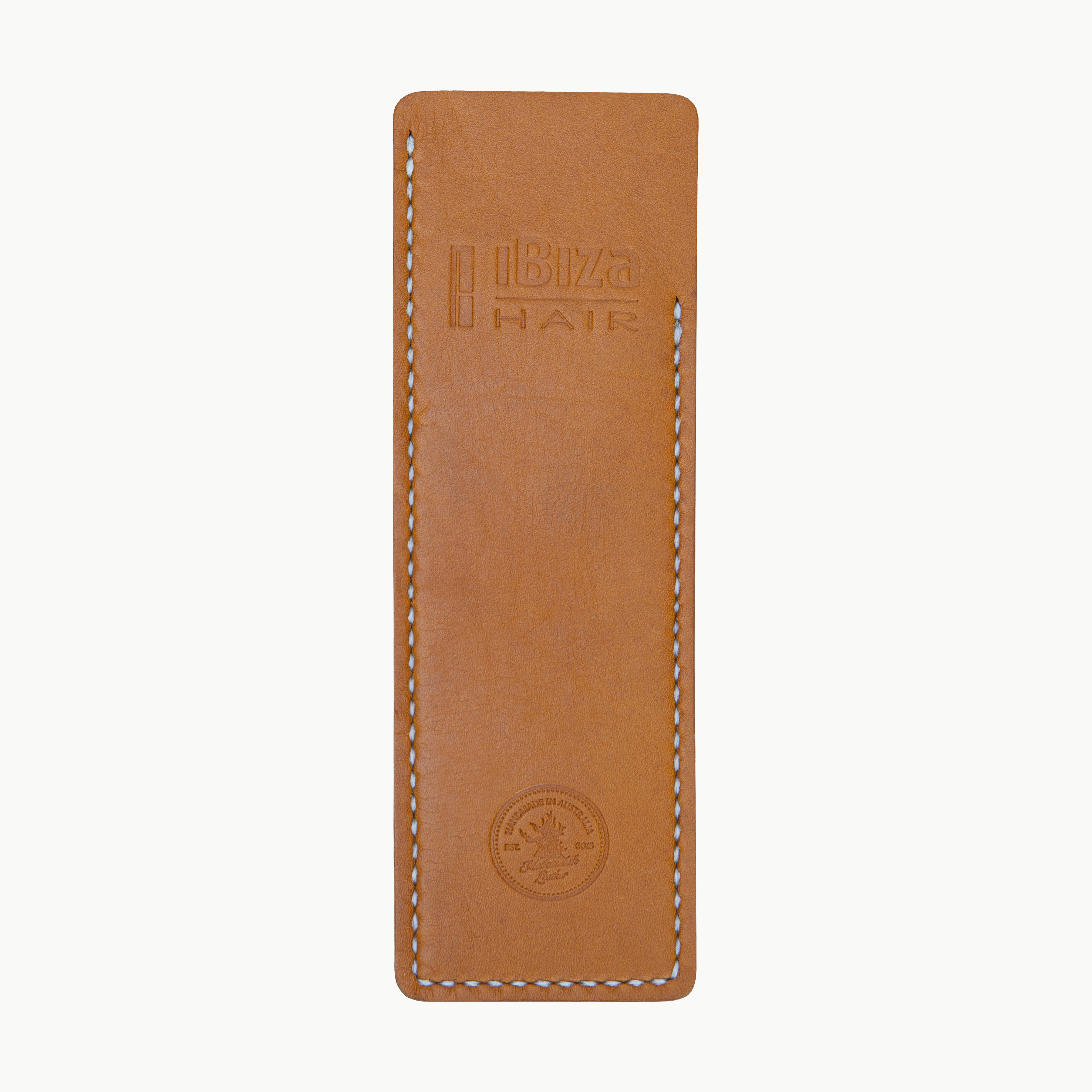 Ibiza Hair Combs étui peigne cuir beige clair