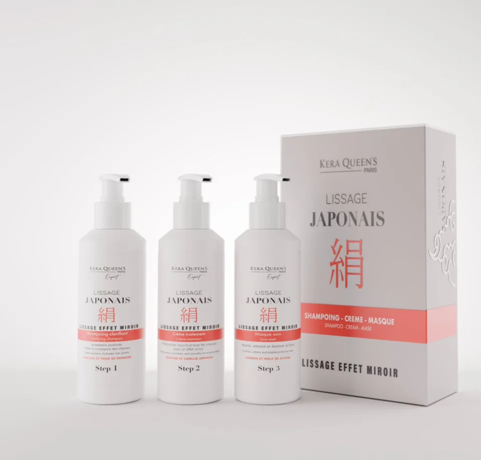 Kera Queen's Lissage Japonais Kit 3x150ml Effet Miroir