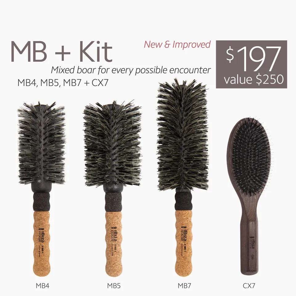 Ibiza Hair Kits MB+ brosses rondes MB4 MB5 MB7 CX7