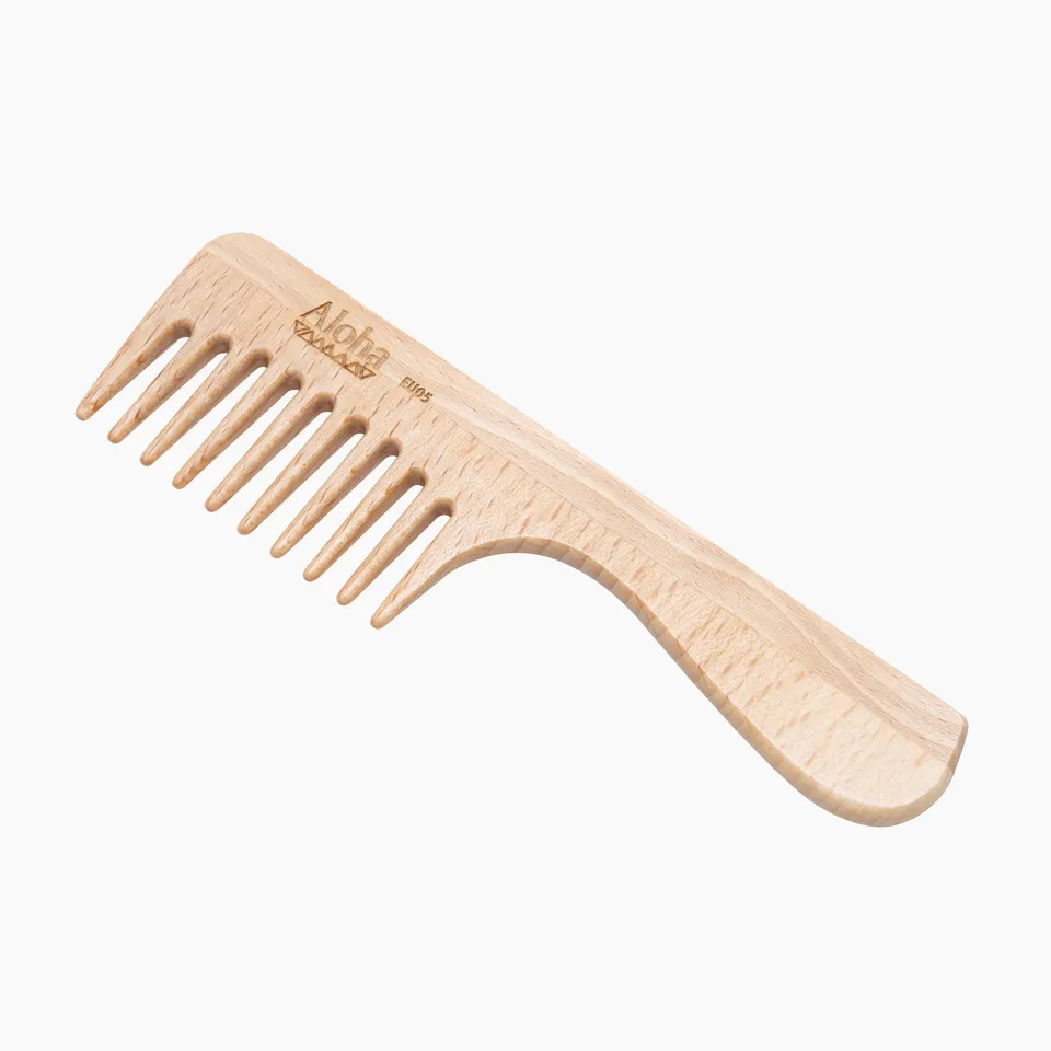 Ibiza Hair Aloha EU05 peigne manche bois avec étui liège