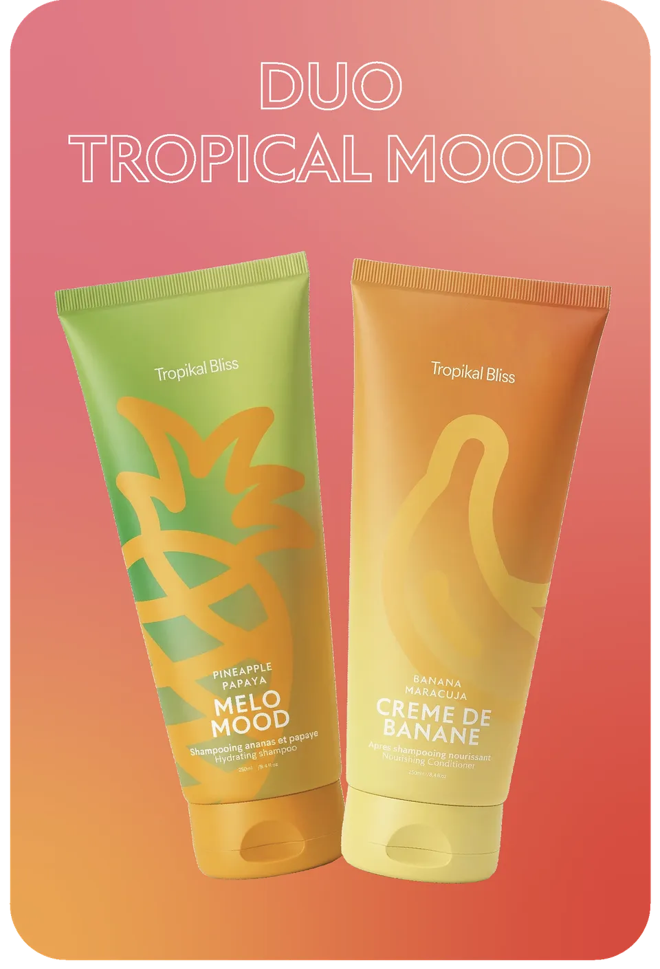 Tropikalbliss Duo Tropical Mood duo shampoing après-shampoing banane